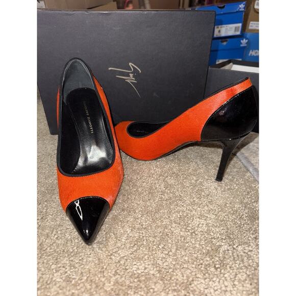 Giuseppe Zanotti Pony Hair Women's Heels Size 37 NIB - Picture 1 of 4